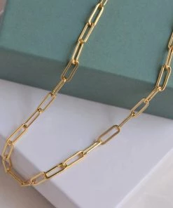 Lunika Designs Emilee Gold Paperclip Necklace New Arrivals