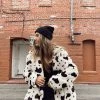 LE LIS Estella Spotted Faux Fur Jacket CLOTHING