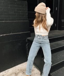 WINK Date Night White Cable Knit Sweater