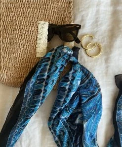 KARMA HIGHWAY Penelope Black Paisley Silk Scarf CLOTHING