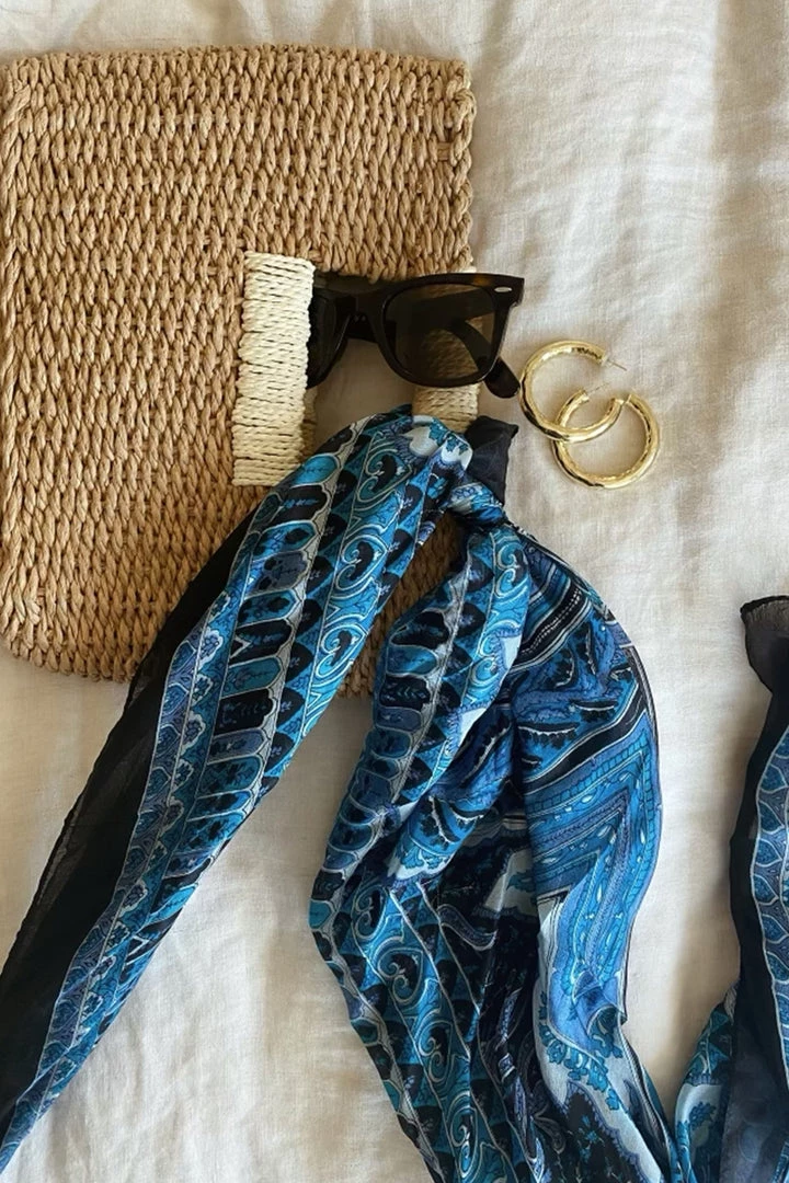 KARMA HIGHWAY Penelope Black Paisley Silk Scarf CLOTHING 3 KARMA HIGHWAY Penelope Black Paisley Silk Scarf CLOTHING