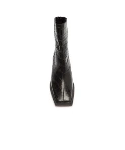 SCHUTZ Heires Black Croc Bootie