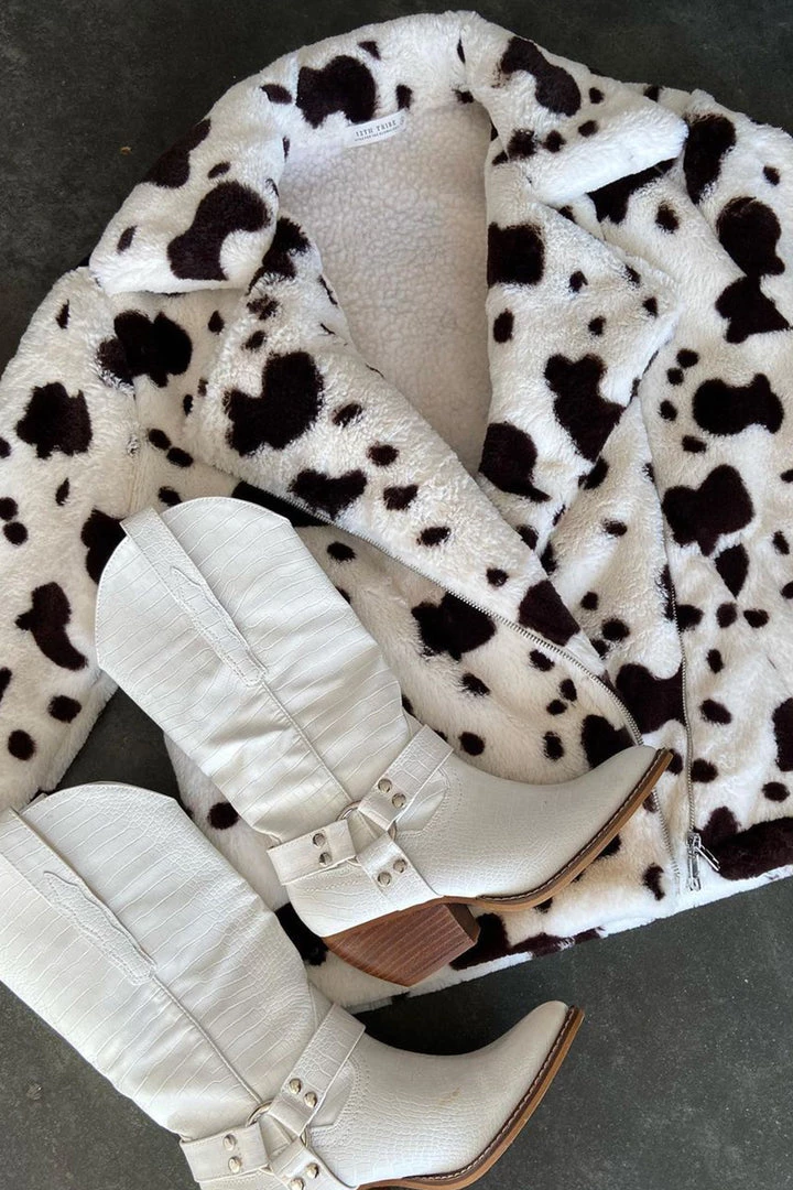 LE LIS Estella Spotted Faux Fur Jacket CLOTHING 7 LE LIS Estella Spotted Faux Fur Jacket CLOTHING