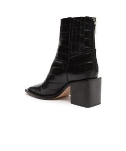 SCHUTZ Heires Black Croc Bootie