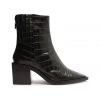 SCHUTZ Heires Black Croc Bootie