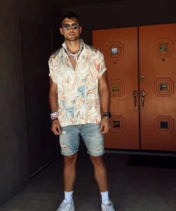 ACOA Vaughn Rust Marble Camp Shirt 17 ACOA Vaughn Rust Marble Camp Shirt