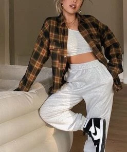 ACOA Fireside Mocha Plaid Flannel CLOTHING