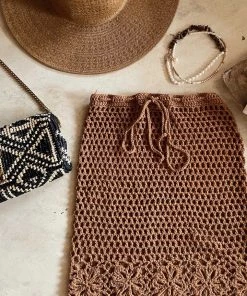 Emory Park CLOTHING Carried Away Cafe Crochet Skirt