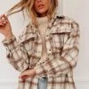 Cezele Hotel California Beige Plaid Jacket CLOTHING