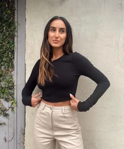 BEIGE BOTANY Ryann Black Long Sleeve Top 7 BEIGE BOTANY Ryann Black Long Sleeve Top