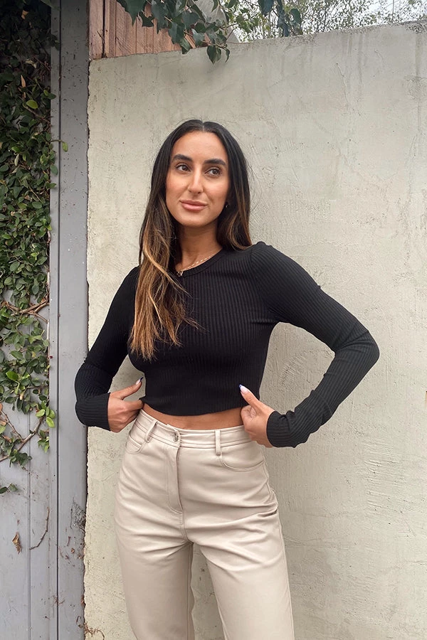 BEIGE BOTANY Ryann Black Long Sleeve Top 5 BEIGE BOTANY Ryann Black Long Sleeve Top