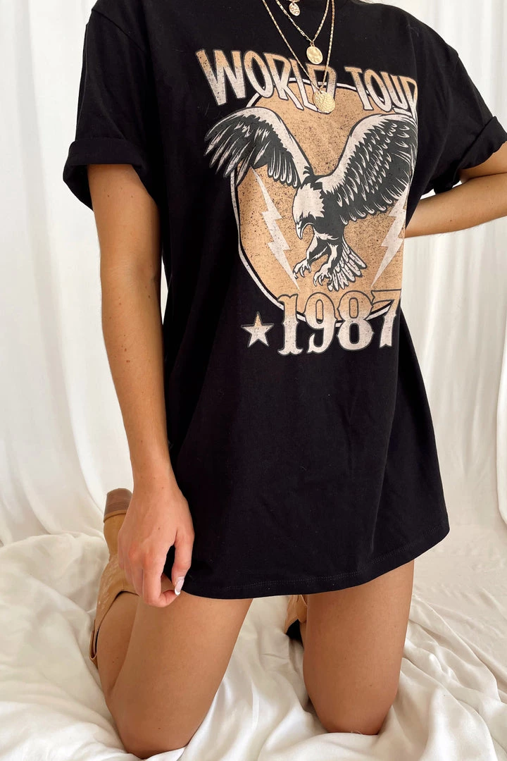 LOTUS FASHION World Tour 1987 Black Graphic Tee CLOTHING 3 LOTUS FASHION World Tour 1987 Black Graphic Tee CLOTHING