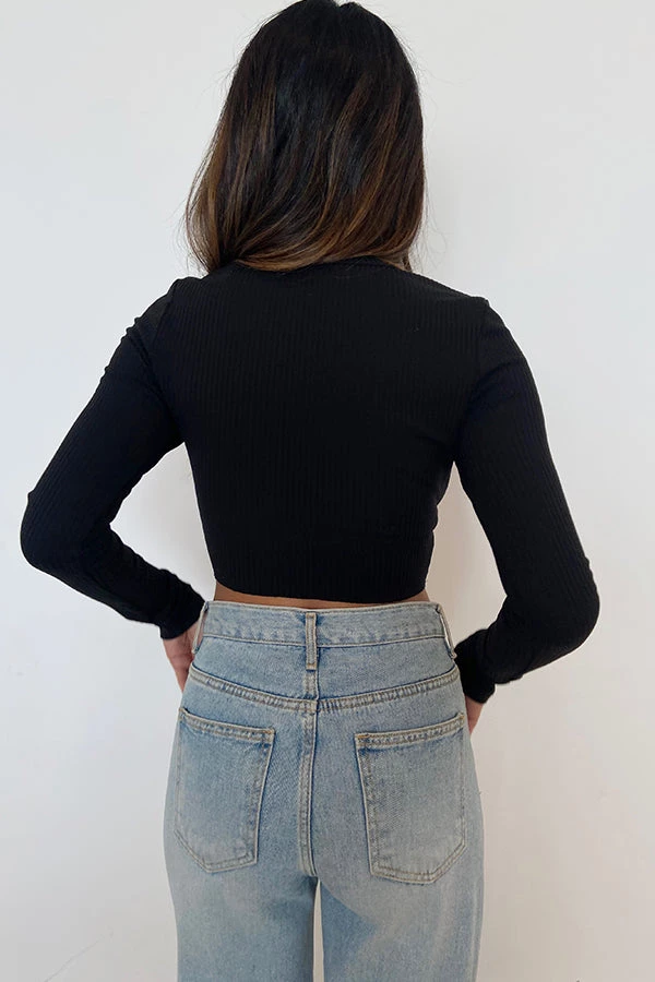 BEIGE BOTANY Ryann Black Long Sleeve Top 4 BEIGE BOTANY Ryann Black Long Sleeve Top