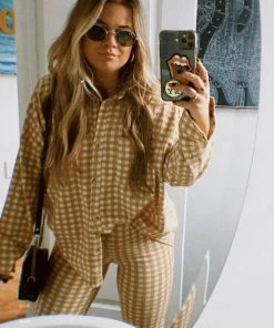 Emory Park CLOTHING Williamsburg Honey Checkered Trousers