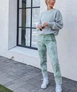 Modern Bridge International Co,Ltd. FLAT/RM B 3/F WING CHEONG COMM BLDG 19-25 JERVOIS STREET SHEUNG WAN HKWINK Spring To Come Green Tie Dye Pants CLOTHING
