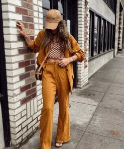 LE LIS Top Notch Tangerine Trousers