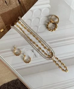 ALUMAUSA Jessa Gold Oval Link Necklace New Arrivals