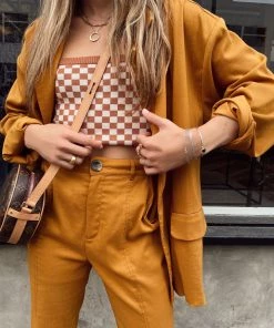 LE LIS Top Notch Tangerine Blazer CLOTHING