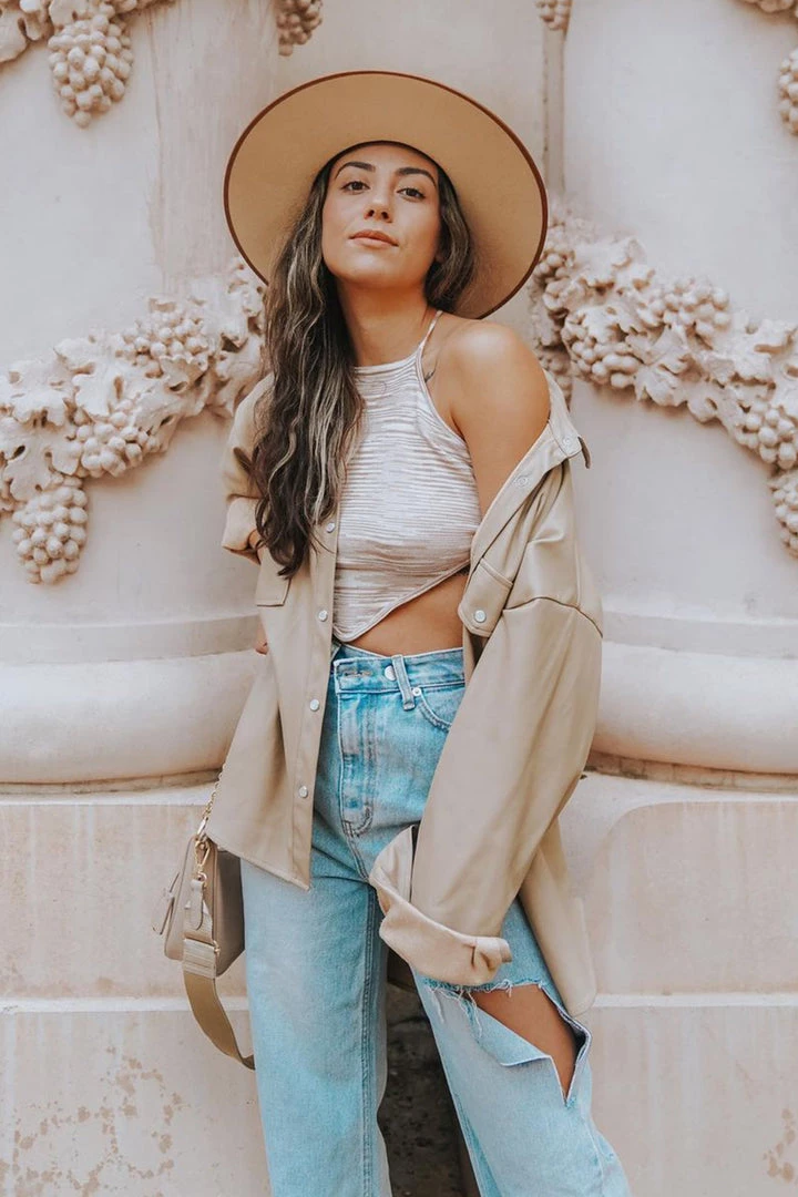 ACOA Owen Nude Vegan Leather Shirt Jacket 8 ACOA Owen Nude Vegan Leather Shirt Jacket