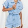 MABLE Hendrix Short Denim Romper CLOTHING 2 MABLE Hendrix Short Denim Romper CLOTHING