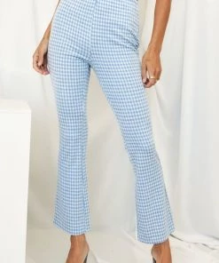BAEVLY Mallory Blue Checkered Pants