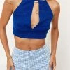 ET CLET Sloane Royal Blue Cutout Halter Top 1 ET CLET Sloane Royal Blue Cutout Halter Top