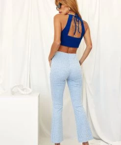 BAEVLY Mallory Blue Checkered Pants 12 BAEVLY Mallory Blue Checkered Pants