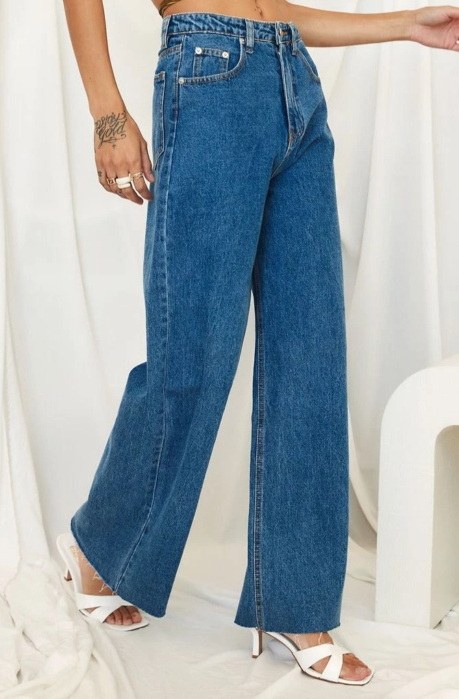 BEIGE BOTANY Lincoln Blue High Rise Wide Leg Jeans 6 BEIGE BOTANY Lincoln Blue High Rise Wide Leg Jeans