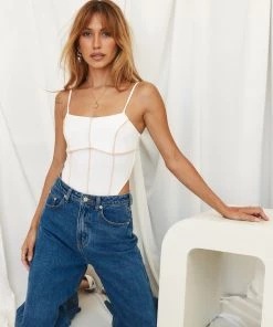 Emory Park Inside Out Peach Seam Bodysuit