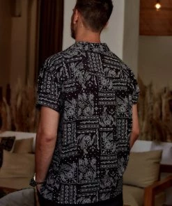 Emory Park Vaughn Black Bandana Camp Shirt CLOTHING 20 Emory Park Vaughn Black Bandana Camp Shirt CLOTHING