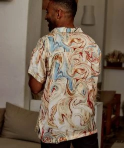 ACOA Vaughn Rust Marble Camp Shirt 19 ACOA Vaughn Rust Marble Camp Shirt