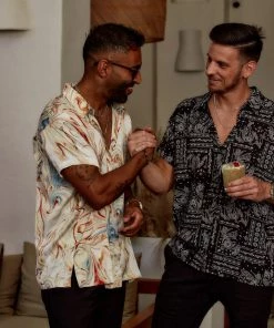 Emory Park Vaughn Black Bandana Camp Shirt CLOTHING 23 Emory Park Vaughn Black Bandana Camp Shirt CLOTHING