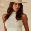 Olive & Pique Verona Ivory Wide Brim Hat
