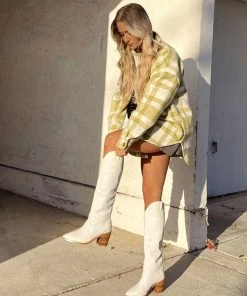 ACOA Juniper Green Plaid Shacket