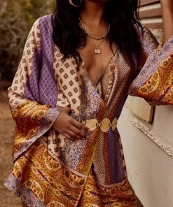 Dress Forum CLOTHING Gold Standard Multicolored Kimono Dress 13 Dress Forum CLOTHING Gold Standard Multicolored Kimono Dress