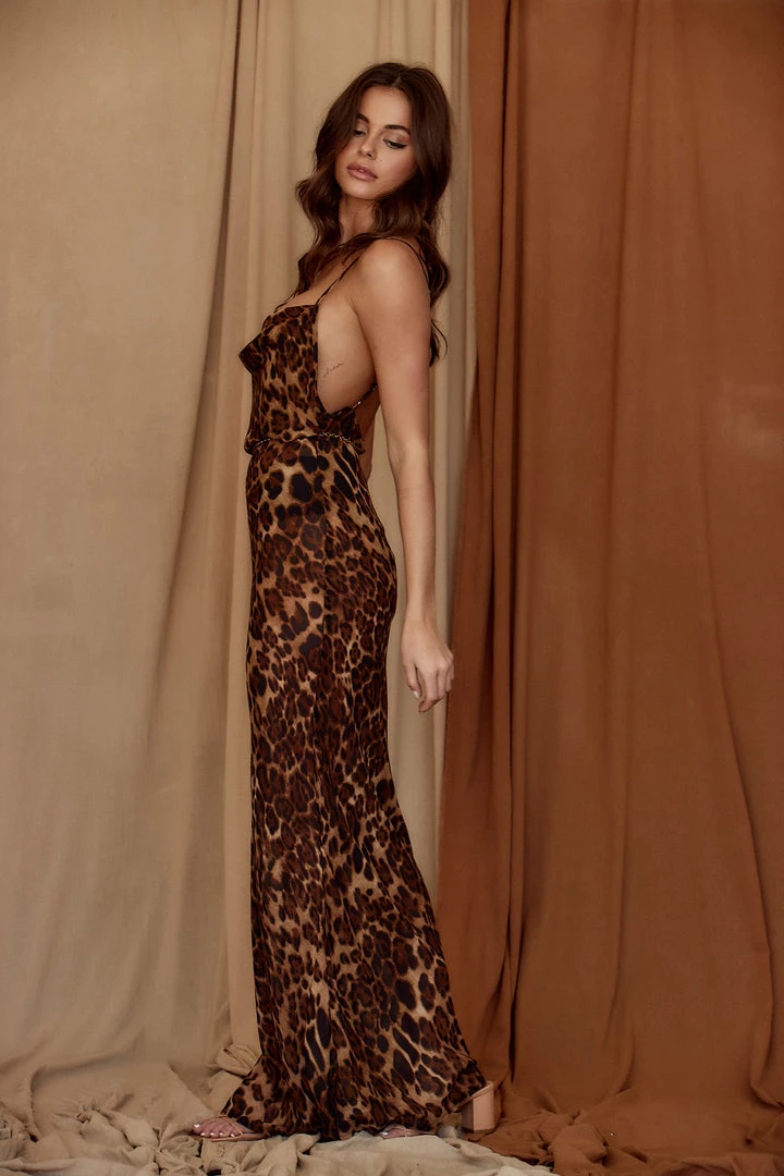 WINK Izzy Leopard Maxi Dress CLOTHING 7 WINK Izzy Leopard Maxi Dress CLOTHING