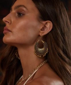 IGOU New Arrivals Jamila Gold Statement Earrings