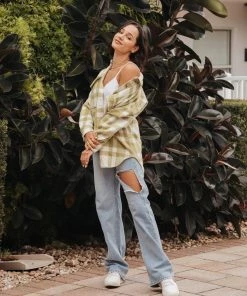 ACOA Juniper Green Plaid Shacket