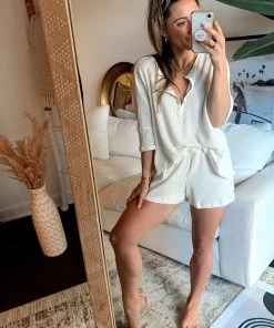 CLOUD TEN CLOTHING Sydney Mornings Ivory Lounge Shorts