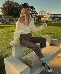 LE LIS Bishop Black Plaid Trousers CLOTHING