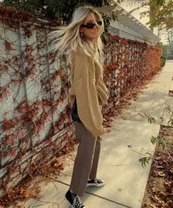 LE LIS Bishop Black Plaid Trousers CLOTHING